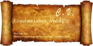 Czechmeister Valér névjegykártya